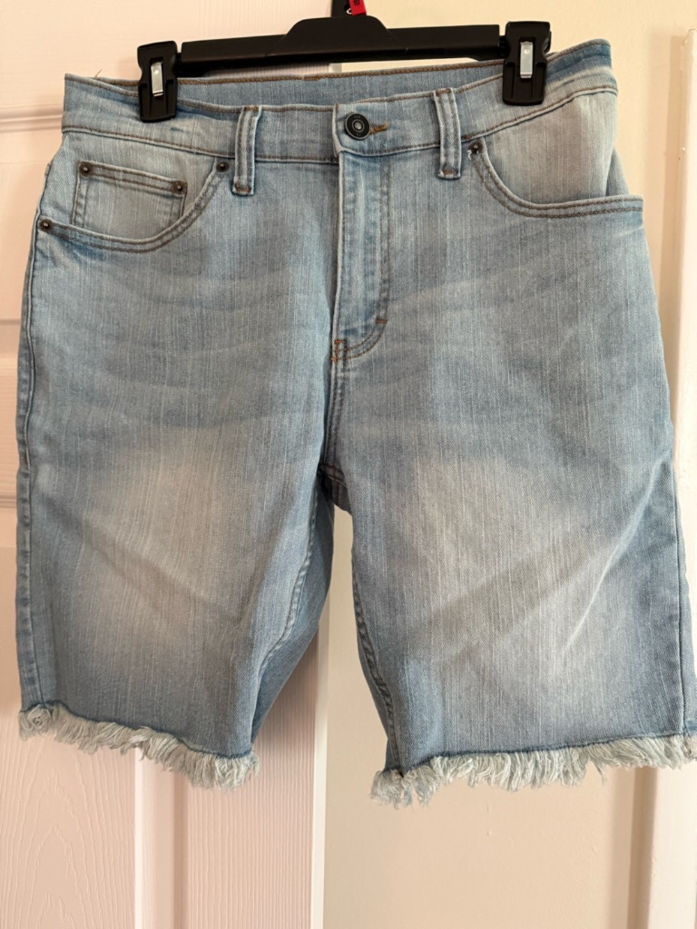 Light Blue Denim Cutoff Jean Shorts